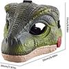 Halloween Dinosaur Head Face Mask Cosplay Props Dino Mask Moving Jaw Hard Plastic Funny Dinosaur Mask With Dinosaur Scream
