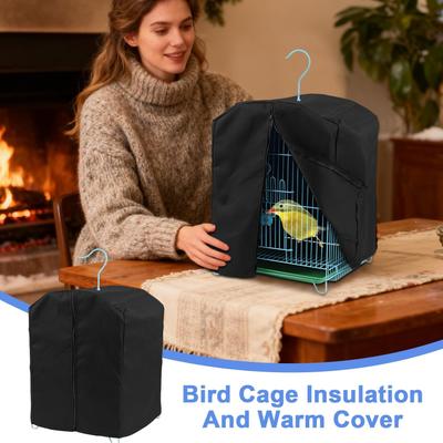 Κάλυμμα Κλουβιού Παπαγάλου Ανεμπόδιστο Αντιανεμικό με Φερμουάρ Ζεστό Κάλυμμα Περίφραξη Προστασίας Κλουβιού Παπαγάλου Για Lovebirds Budgies Κουνελάκια Μακάο