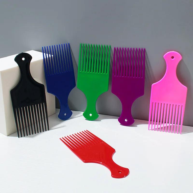1 Stück Breite Zähne Bürste Pick Kamm Gabel Haarbürste Einsatz Haar Pick Kamm Kunststoff Getriebe Kamm Für Lockiges Afro Haar Styling Werkzeuge