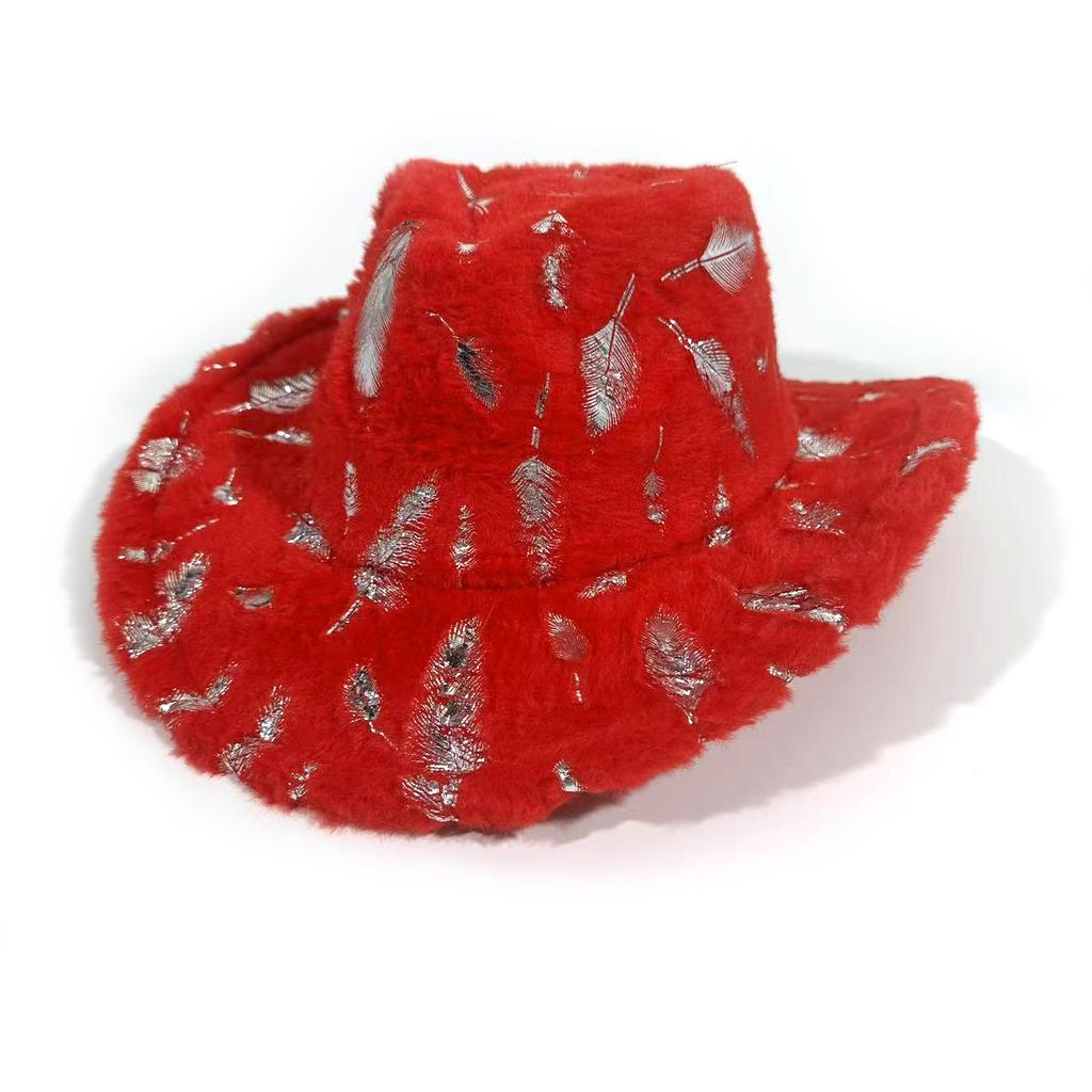 Flat Top Top Hat Men'S High-End Sequined Jazz Hat Women'S Party Performance Hat Men'S Spring Sun Hat