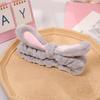 Cute Pink Rabbit Ear Style Elastic Hair Bands Women's Washable Hair Headbands Set