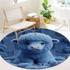 Furryanimals Round Area Rug,Carpet Rug for Living Room Bedroom Sofa Playroom Decor,Non slip Floor Mat