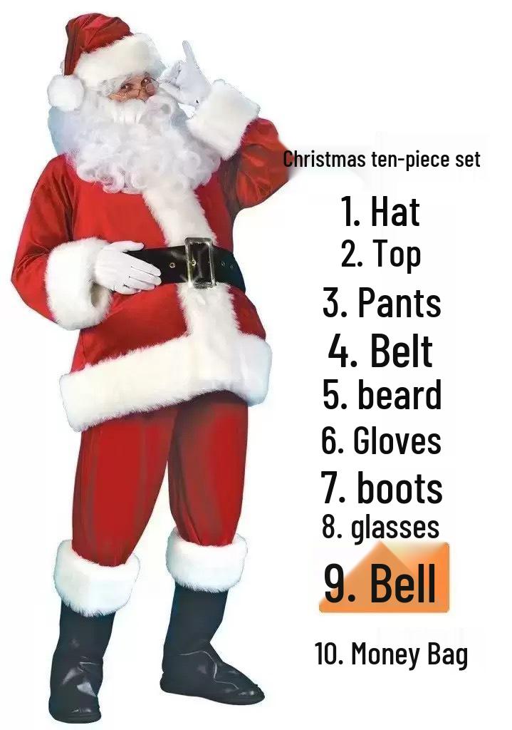 Weihnachtsmann Übergröße Extra Dickes Weihnachtskostüm - Klassischer Stil