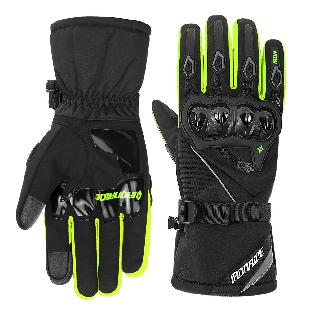 

Motorcycle Gloves For Men Winter Rainproof Windproof Warm Off-road Riding Gloves Anti Drop Touch Screen Full Finger Gloves M