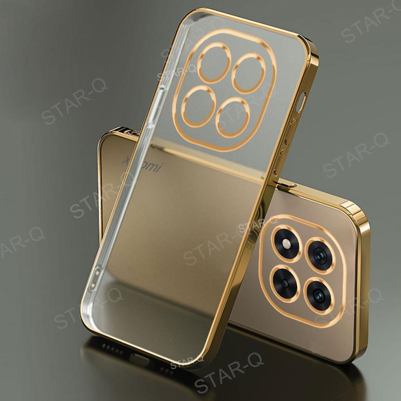 Note14 14pro  Plating Transparent Case For Xiaomi Redmi Note 14 Pro Plus 4g G Soft Silicone Clear Back Cover Note14pro