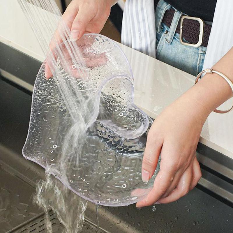 Herzform Plastik Knödelplatte mit Essigschälchen Essigschälchen Sushi Frühstück Trockenfrüchte Snack Muschel Knochenspuckschale