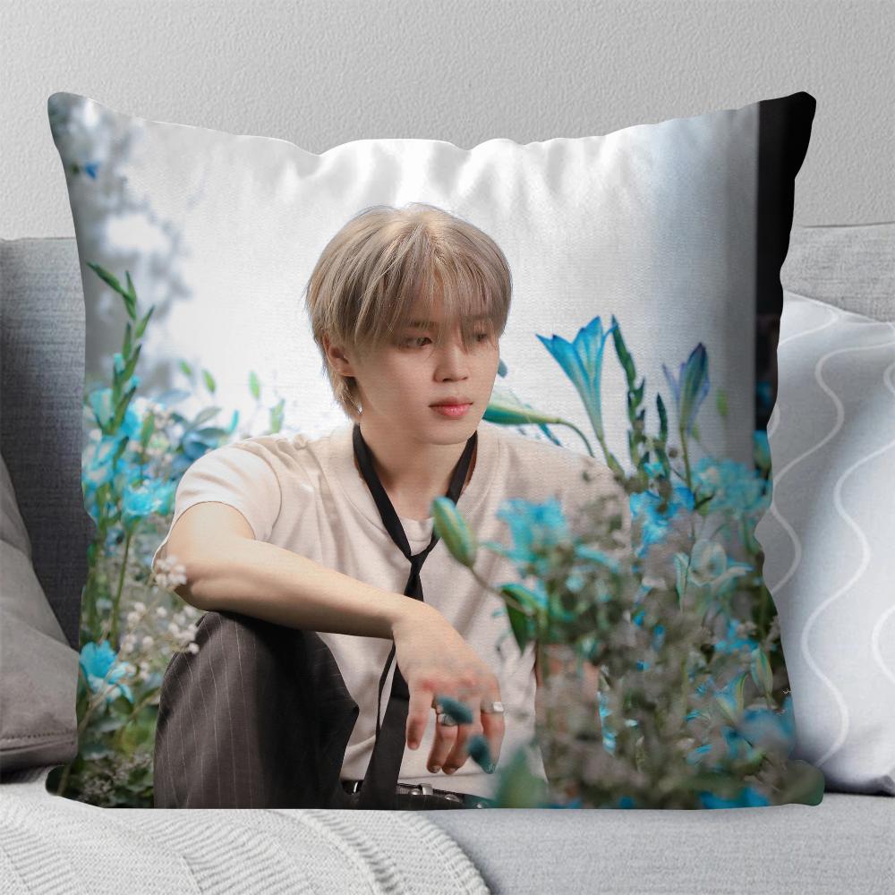 Korean Celebrity Park JiMin Pillow Case Square Pillow Bedroom Sofa Leisure Comfort Cushion Car Living Room Home Decoration 40X40