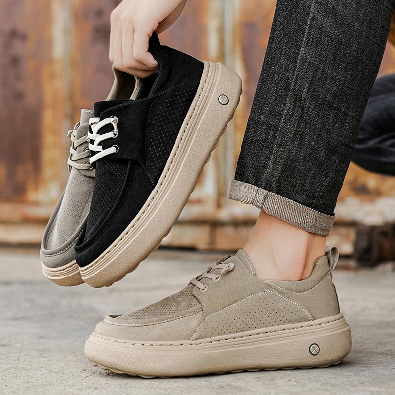 2026 Men's Tilted Head Casual Knitted Cloth Shoes, Men's Cute and Ugly Loafers, Men's Versatile Trendy Board Shoes