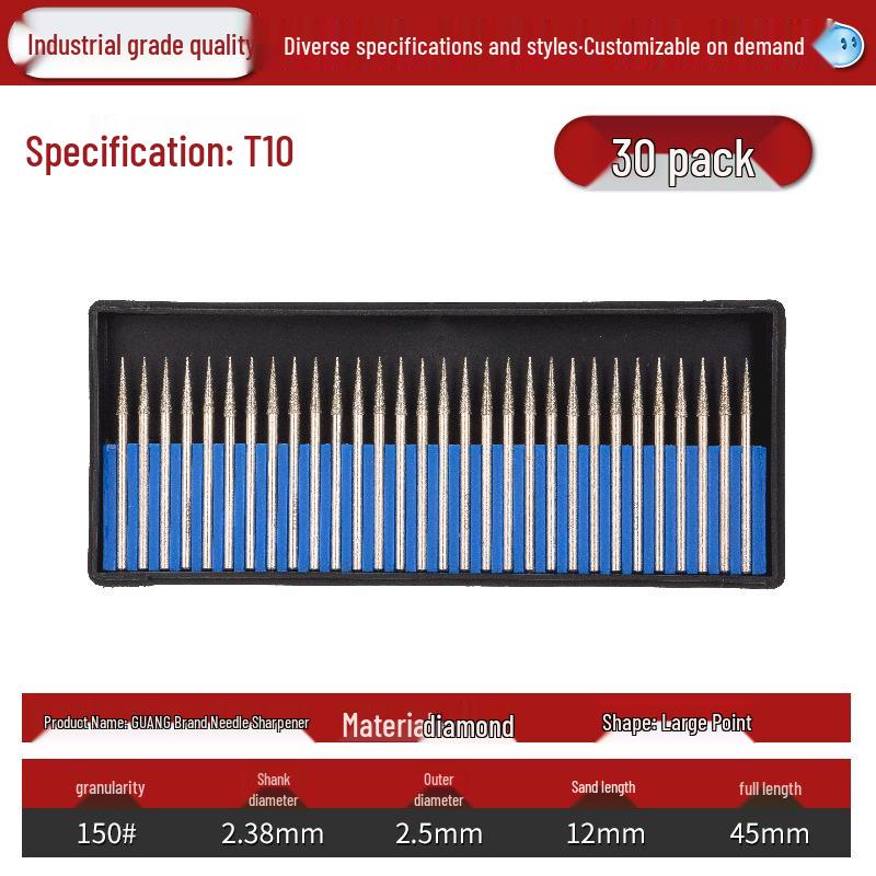 Lin Guang Diamond Electroplated Grinding Needle for Jade Carving and Mold Polishing