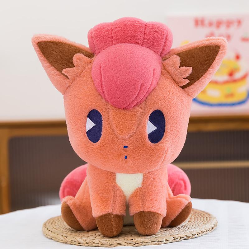 Cute six-tailed plush doll ice six-tailed flame six-tailed ice fire white red fox plush doll toy