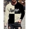 Colorful Starry Sky 3D Printed Men's Crewneck Long Sleeve Urban Street Fashion Trend Men's T-shirt Loose Casual Men's Shirt