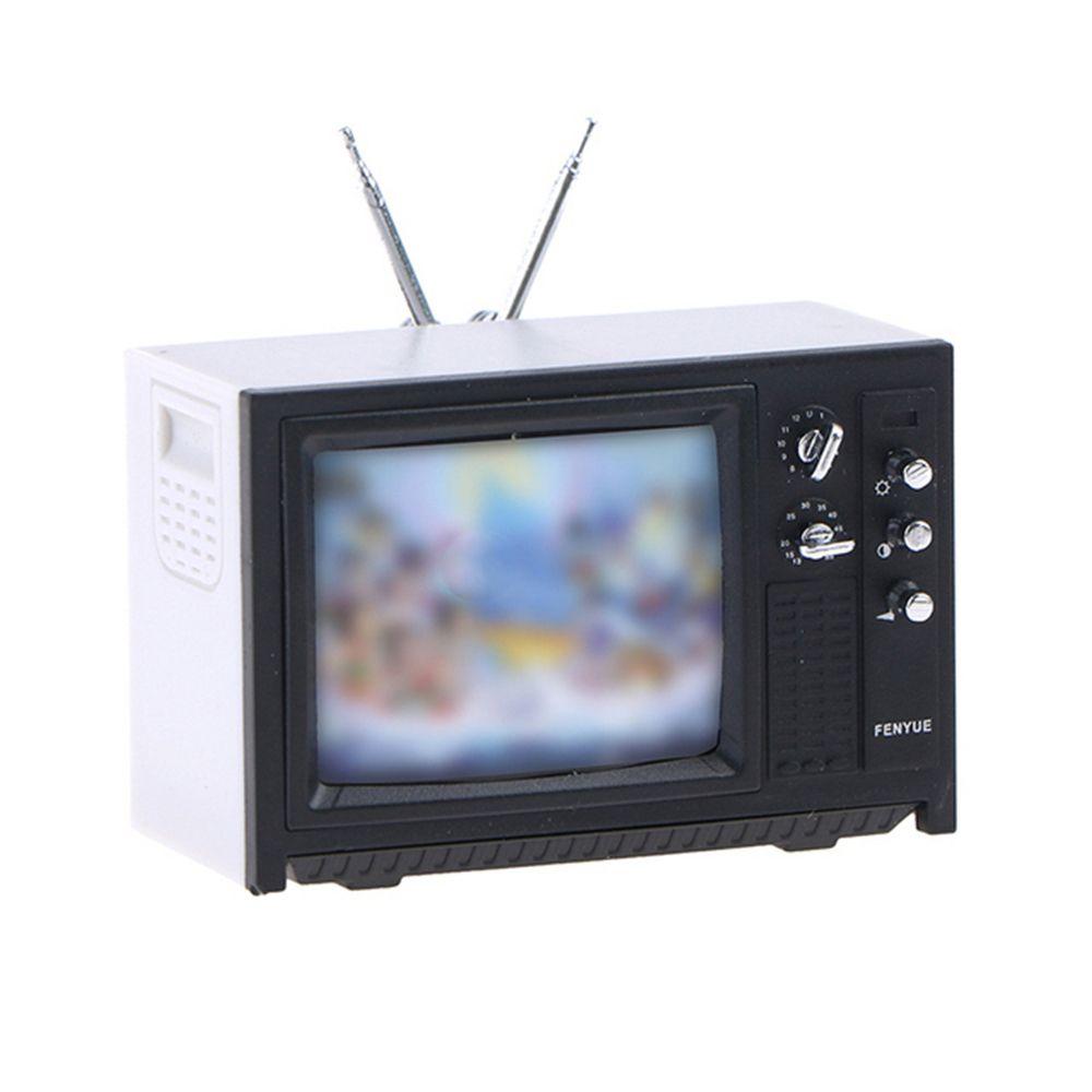 Portable TV Toy Miniature Simulation Furniture Television Ornaments Living Room Decoration