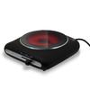 Tokyo Deco 1 Brenner Bordkomfyr 1000W Elektrisk Komfyr Kompakt Kompatibel med Svart Høy Effekt Bordplate Stilig Matt Maling Høy