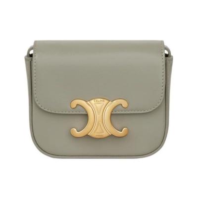Claude Arc De Triomphe Druckknopf Abnehmbarer Verstellbarer Schultergurt Glänzendes Kalbsleder Mini Schultertasche Umhängetasche Damen Taschen 10I513DPV-31GC