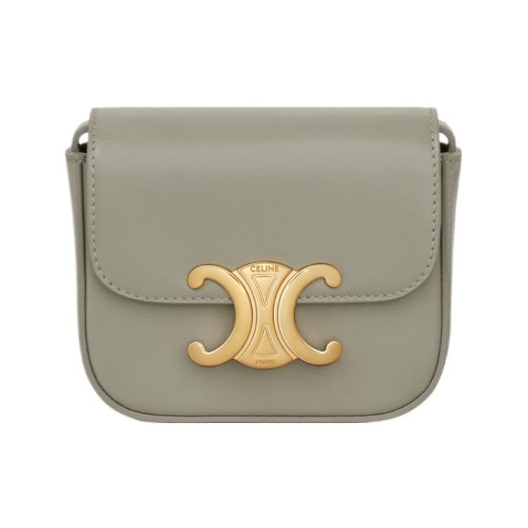 

Celine Claude Arc De Triomphe Snap Closure Detachable Adjustable Shoulder Strap Shiny Calfskin Mini Shoulder Crossbody Bag Women Bags 10I513DPV-31GC Basic Set (Bag+Dust Bag)