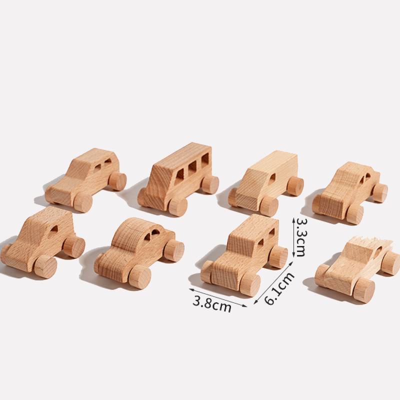Wooden Infant Handheld Car Toy With Nonelectric Design For Early Learning And Play