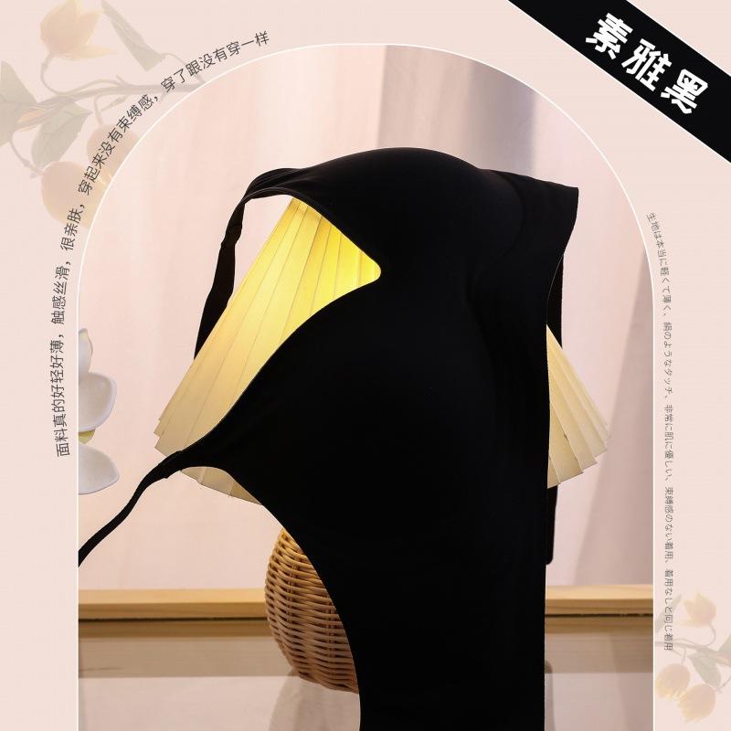 Japanese milk silk D soft support seamless steel ring underwear women's small breasts gather big breasts show small bra cover thin