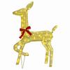Reindeer Family Set of 3 Warm White Fabric 68 x 26 x 127 cm