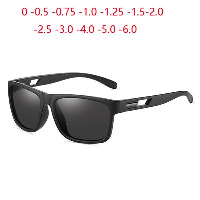 Ochelari de Soare Sport Pătrați pentru Miopie cu Dioptrii Colorat Antireflex Ochelari de Soare cu Prescripție pentru Bărbați 0 -0.5 -0.75 Până la -6.0