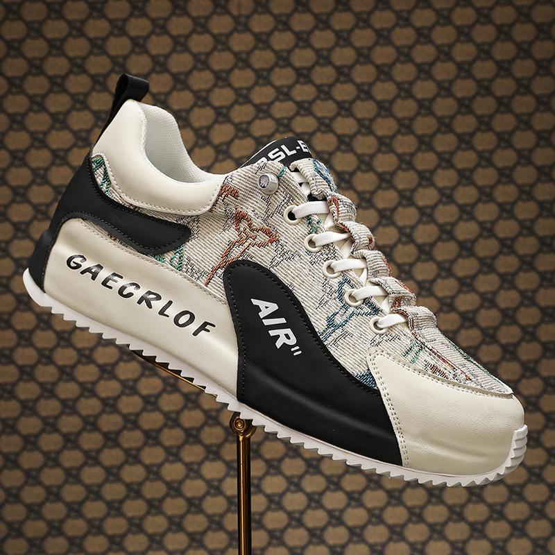 Men's shoes 2025 new bag-soled sports shoes men's thick-soled heightening dad shoes retro color matching fashion casual men's shoes