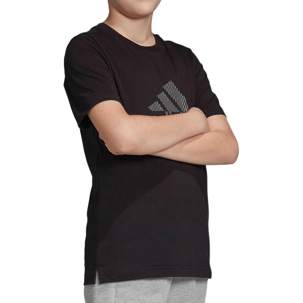 adidas T Shirt Black/White Teenagers DV1669