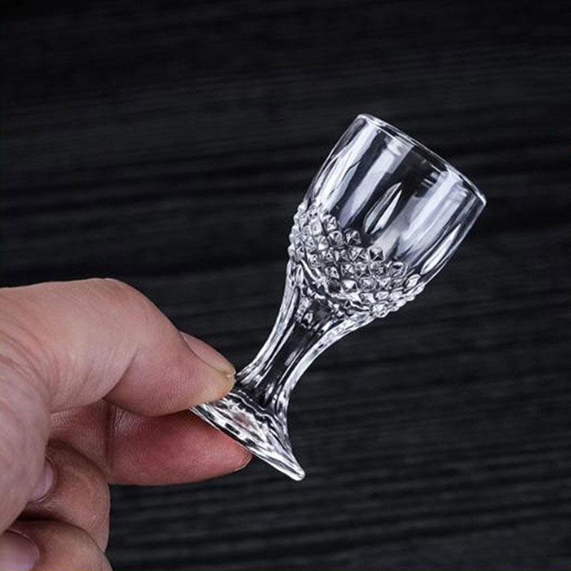 Wine Glass Set of 6 Spirits Cup Luxury Sets Diamond Painting Cocktail Drinking Glass Drinkware Transparent Household Shot Glass