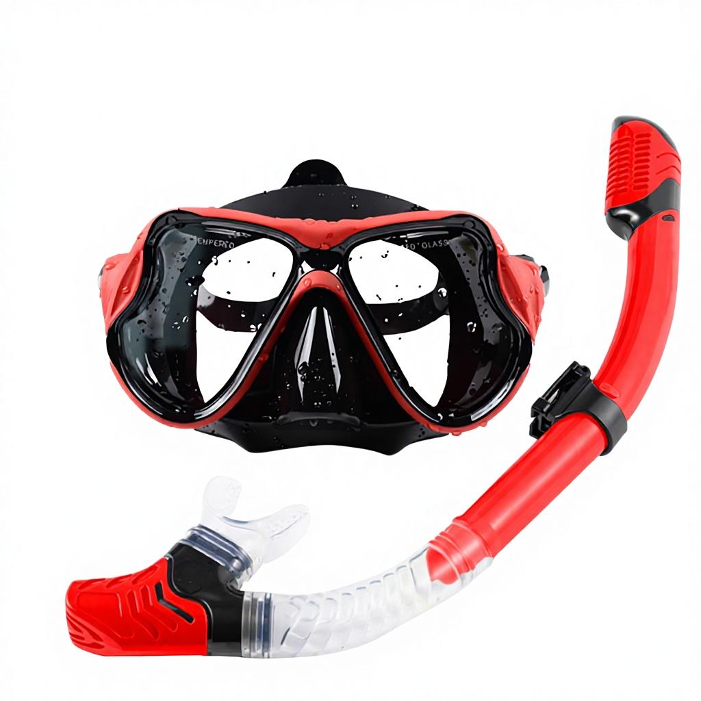 Factory Diving Equipment Set Waterproof Fully Dry Breathing Tube Swimming Myopia Mask Tempered Glass Diving Goggles