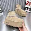 Women's Fashion Woolen Mouth Lightweight Thick Sole Winter Warm Snow Boots Fur One Non-slip Casual Sports Cotton Boots