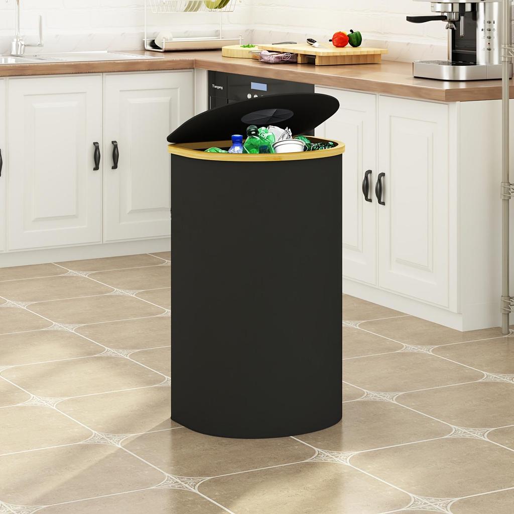Large Capacity Waterproof Foldable Laundry Hamper with Tidy Basket Frame for Dirty Clothes and Kitchen Storage