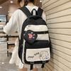 Cartoon Student Schoolbag Color Contrast Large Capacity Backpack with Coin Purse