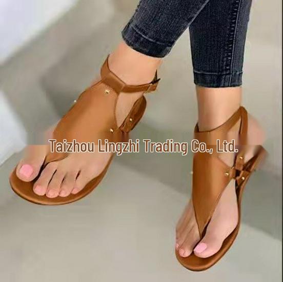 

Новый стиль, женские сандалии-клипсы с плоским носком, больших размеров, в европейском и американском стиле 39