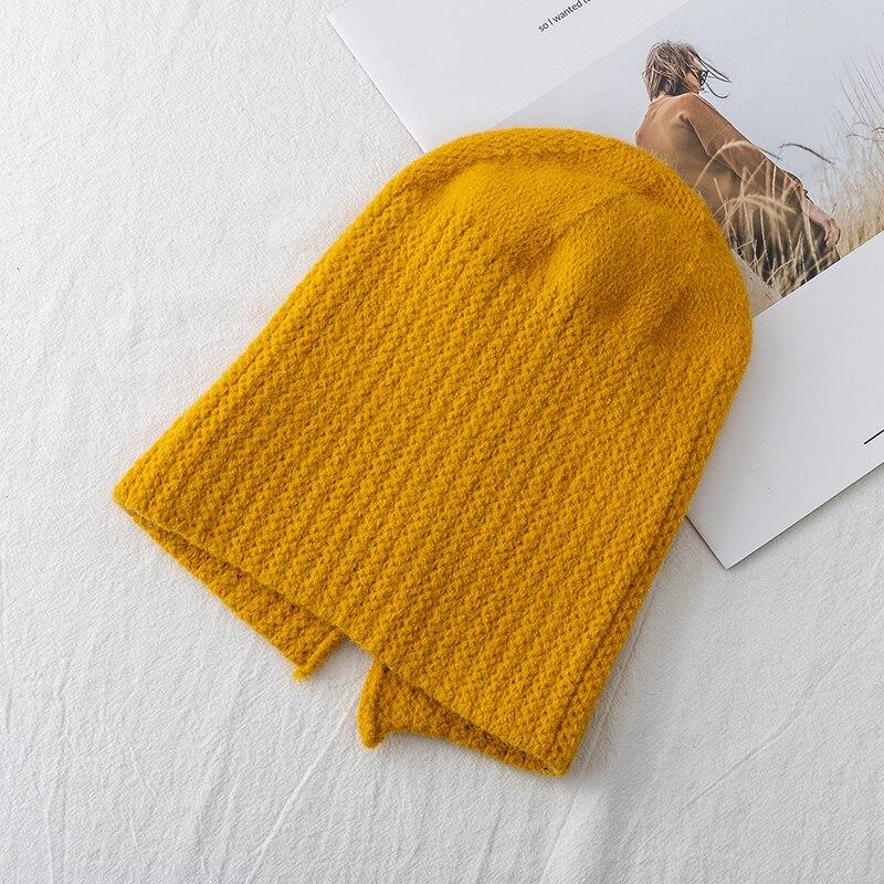 New Women Hat Kpop Style Autumn And Winter Hat Soft Beanie Hats For Women Leisure Back Split Teens Ponytail Kni… More