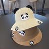 Cute Kids Sun Hat With 3D Cartoon Bear And Dinosaur Summer UV Protection Bucket Cap For Boys And Girls Straw