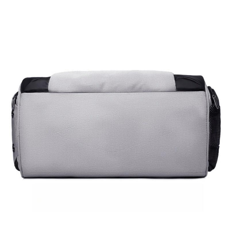 Trendy Portable Outdoor Sport Travel Bag Practical Independent Shoe Pocket Duffel Bag Dry-wet Separation Luggage Bag Cylindrical Touring Business Pack