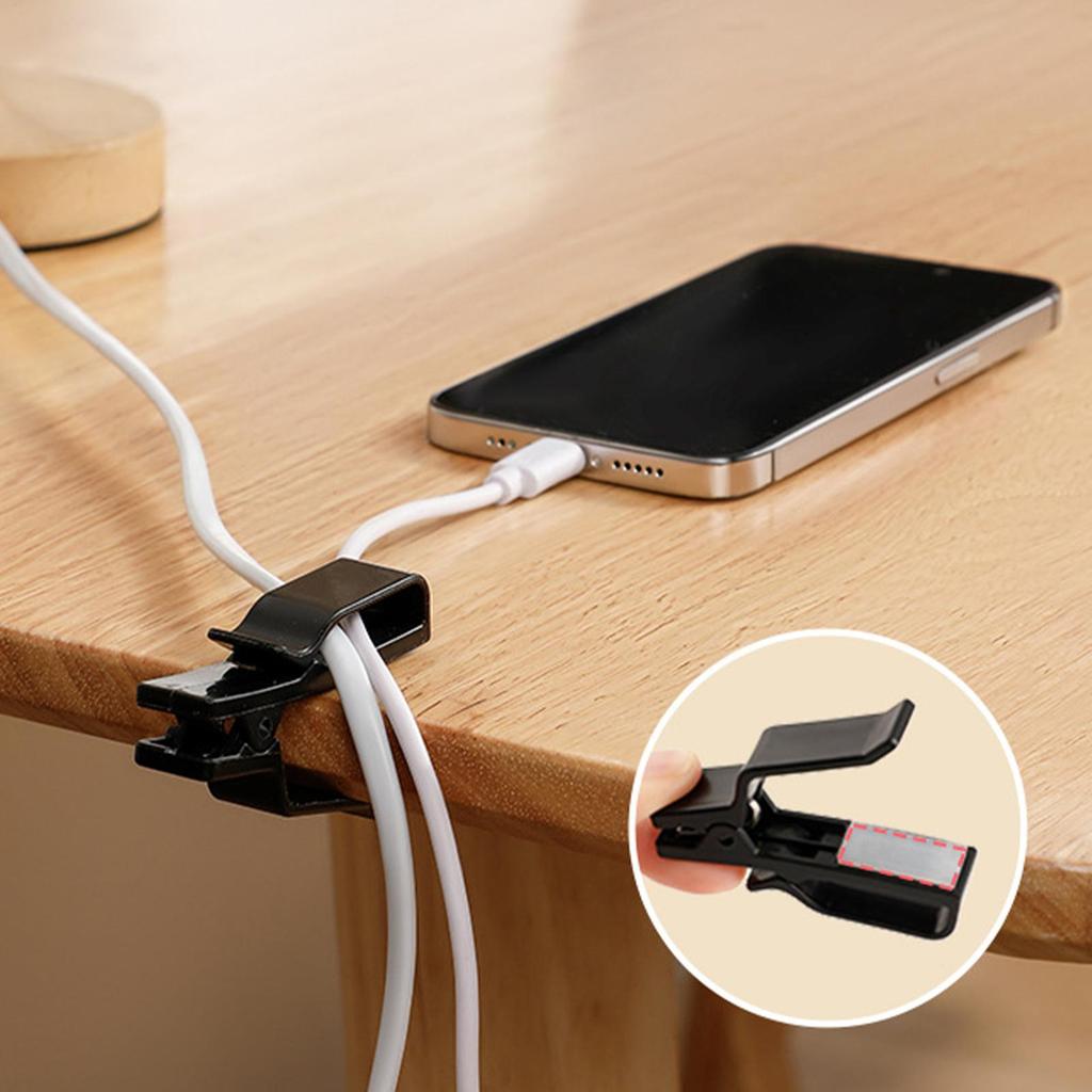 Cable Management Clips 3 Pieces Silicone Wire Holder Cord Organizer For Home Desk Nightstand Table Bedside Bedroom Living Room