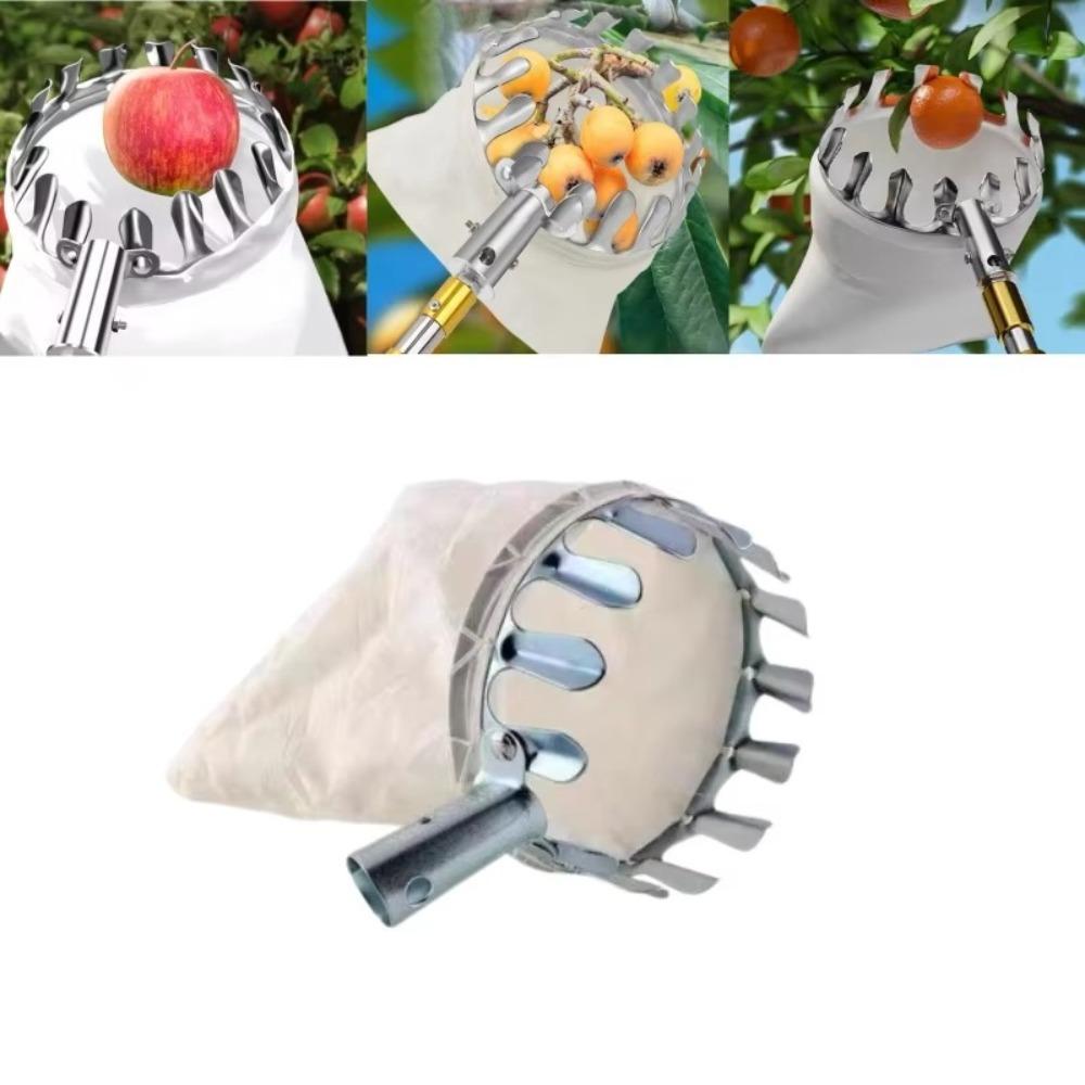 Portable Fruit Picker Tool Handheld Detachable Fruit Picker Basket Head Metal Durable Fruit Harvester Farm Garden Supplies 1