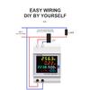 Din Rail AC Monitor 6IN1 110V 220V 380V 100A Voltage Current Power Factor Active KWH Electric Energy Frequency Meter VOLT AMP
