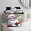 Santa Claus Blowing Snowflakes 5D Diamond Painting Storage Basket Full Round Drill Mosaic Diamond Embroidery Cross Stitch Kits Home Decor Home Decor