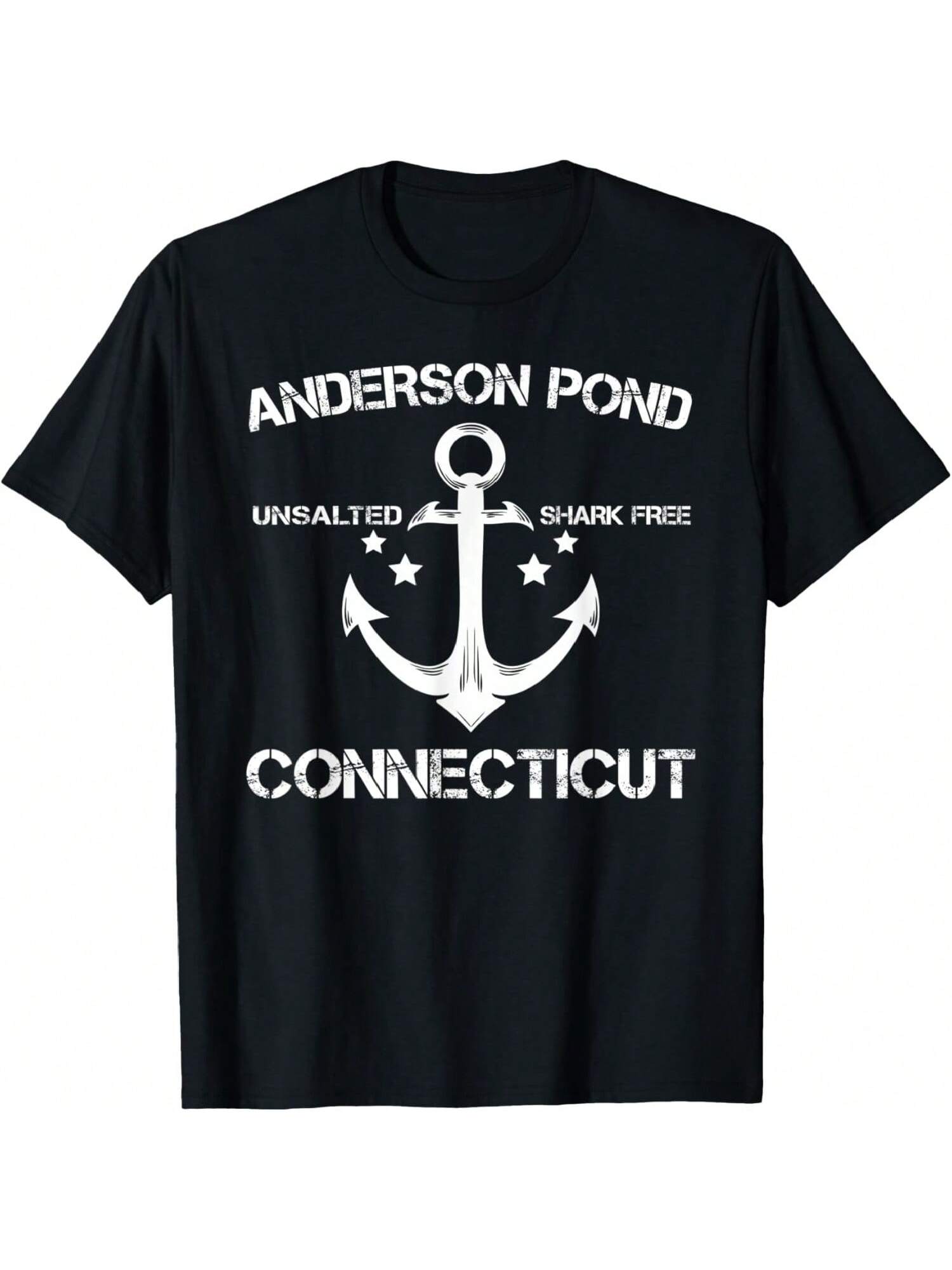 ANDERSON POND CONNECTICUT Funny Fishing Camping Summer Gift T-Shirt S разноцветный