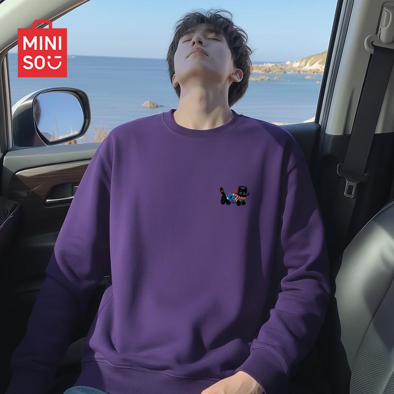 MINISO Men's Spring 2026 Loose Fit Round Neck Sweatshirt