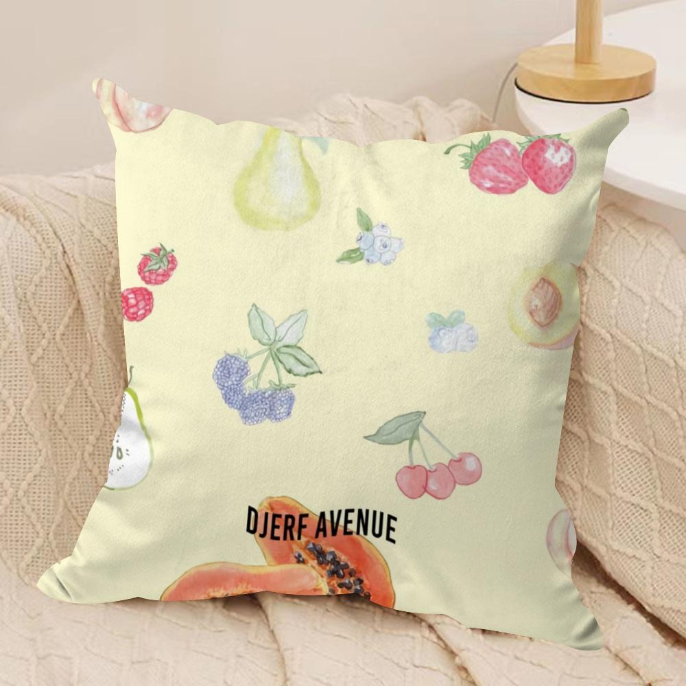 Summer Berries D-Djerf Avenue Cushion Cover Soft Plush Double-Sided Pillow Cover Cozy Sofa Cushion Case Living Room Home Gift