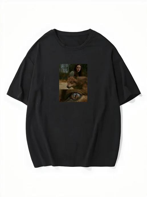 Oversized T-shirt with “Twilight” print S