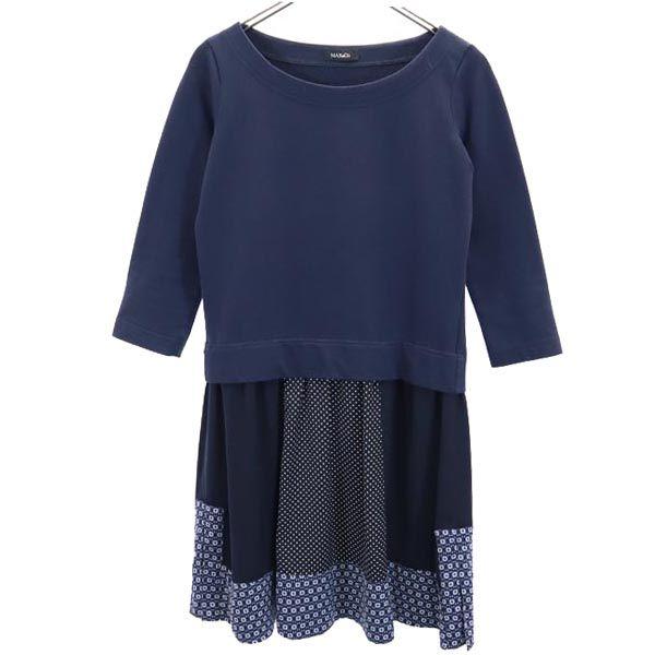 

MAX&CO 7 minutes sleeve one piece 38 Navy blue Women Used