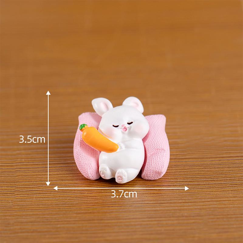 Mini Figurines Sleeping Cat Pig Rabbit Dog Resin Crafts Miniature Landscape Flower Pot Garden Ornaments Home Desktop Decoration