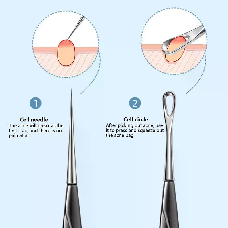Acne Needle Blackhead Clip Remover Extraction Pore Black Head Cleaner Face Skin Care Deep Cleansing Needle Tools