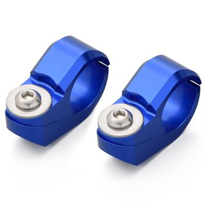 Daytona 99441 Aluminum Billet Motorcycle Clamp Bar Accessories Cross Bar Clamp Set of 2 Blue