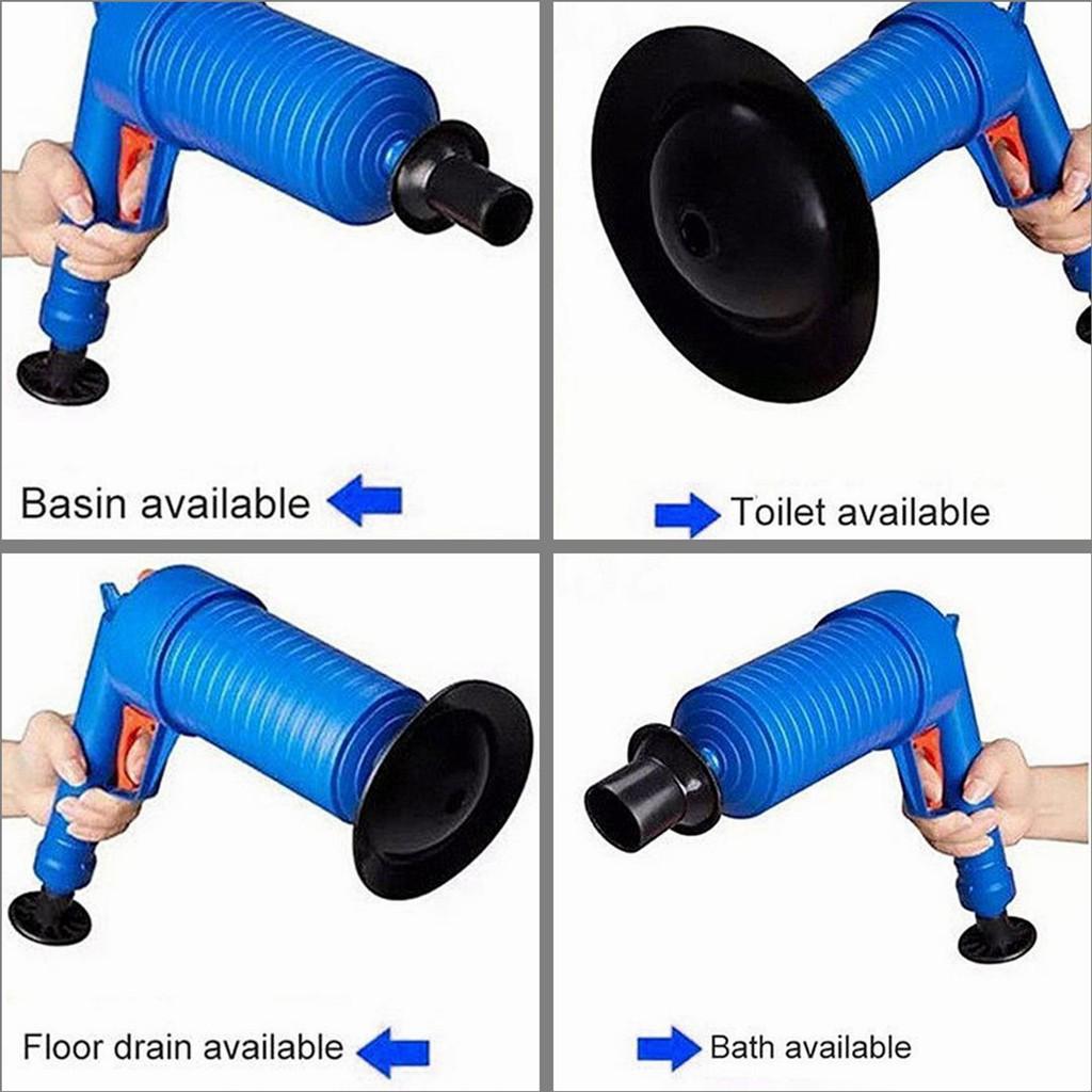 Toilet Dredge Plug Air Pump Blockage Remover Sewer Sinks Blocked Cleaning Tool Pipe Plunger Drain Cleaners Kitchen Tool