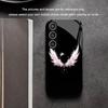 Cartoon Pink wings Little Angel Characters PhoneCase Glass PhoneCase for Samsung Galaxy S26 S25 S24 S23 S22 S21 FE,Ultra,Plus