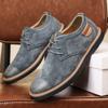 Zapatos Oxford clásicos de cuero genuino para hombres, zapatos planos, zapatos casuales de cuero de ante cómodos, mocasines, zapatos de negocios para hombre