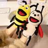 Insect Soft Stuffed Toy Doll Dragonfly Ants Butterfly Ladybug Cosplay Plush Doll Educational Baby Toys Cute Hand Finger Puppet